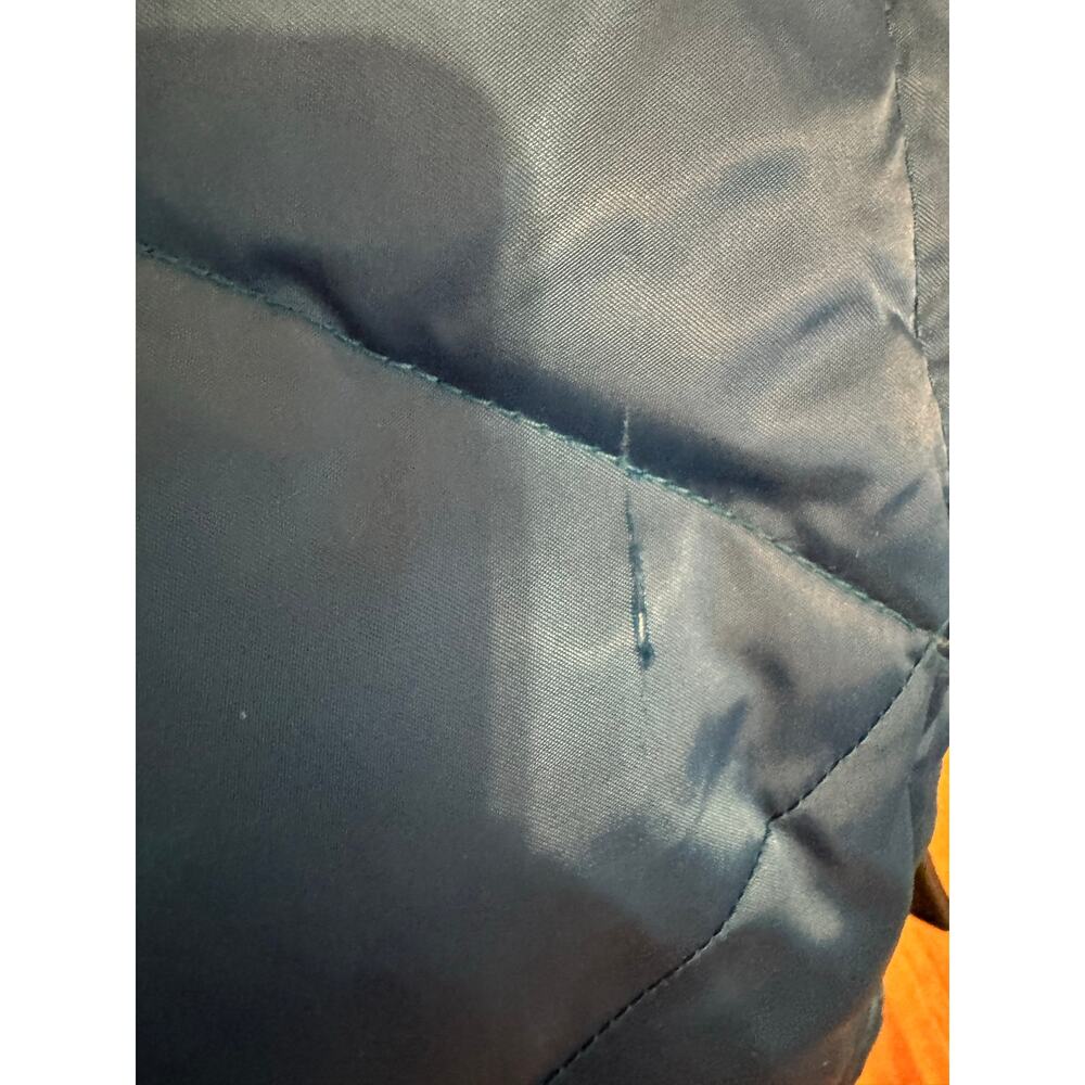 Women's The North Face 550 Fill Nuptse Down Blue Quilted Puffer Vest Jacket L - Picture 7 of 7